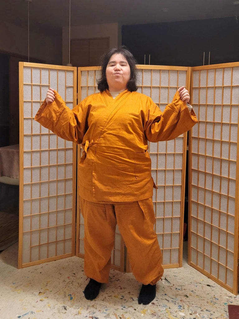 6001 Kasuri Tsumugi Samue