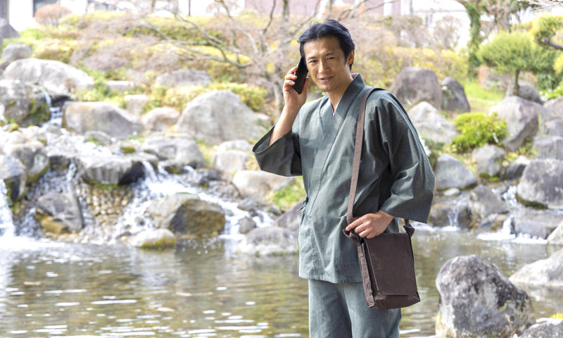 Tate Slub Zudabukuro - Japanese Shoulder Bag – wasuianjapan