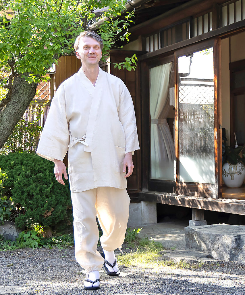 Omi Chijimi Hon'asa (Pure Ramie) Samue – Breathable Summer Japanese ...