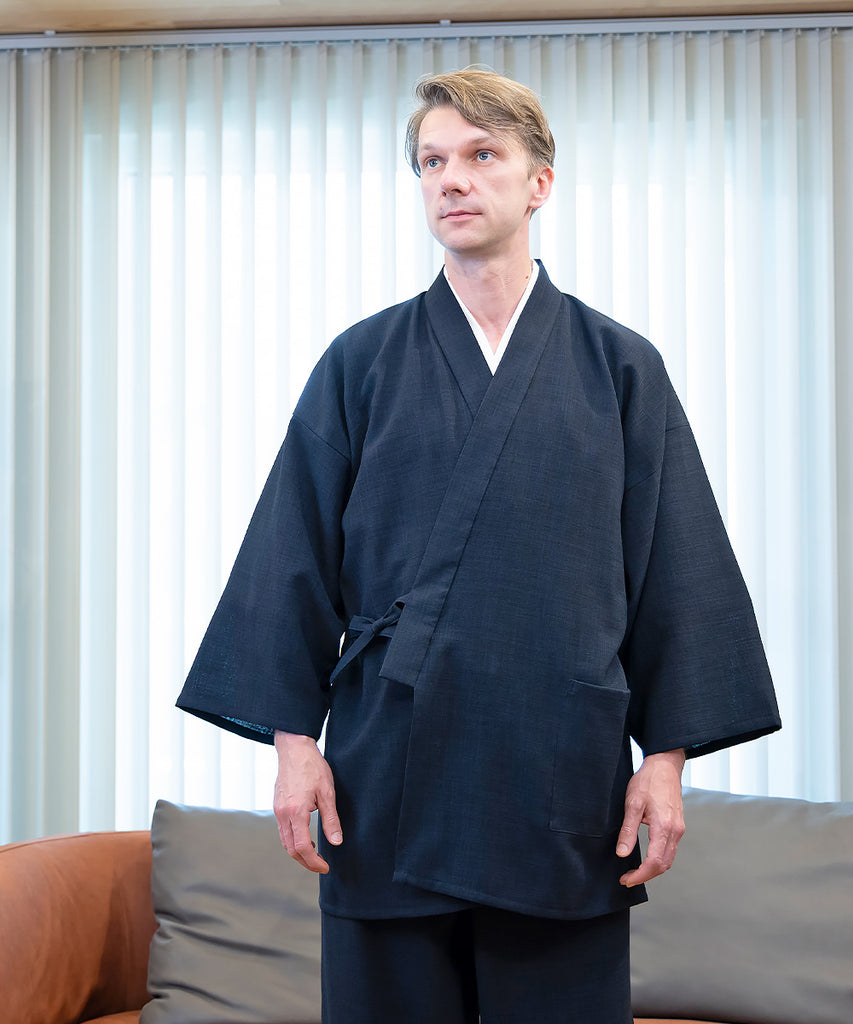 Linen-like Samue – Breathable Summer Japanese Samue in Polyester, Made ...