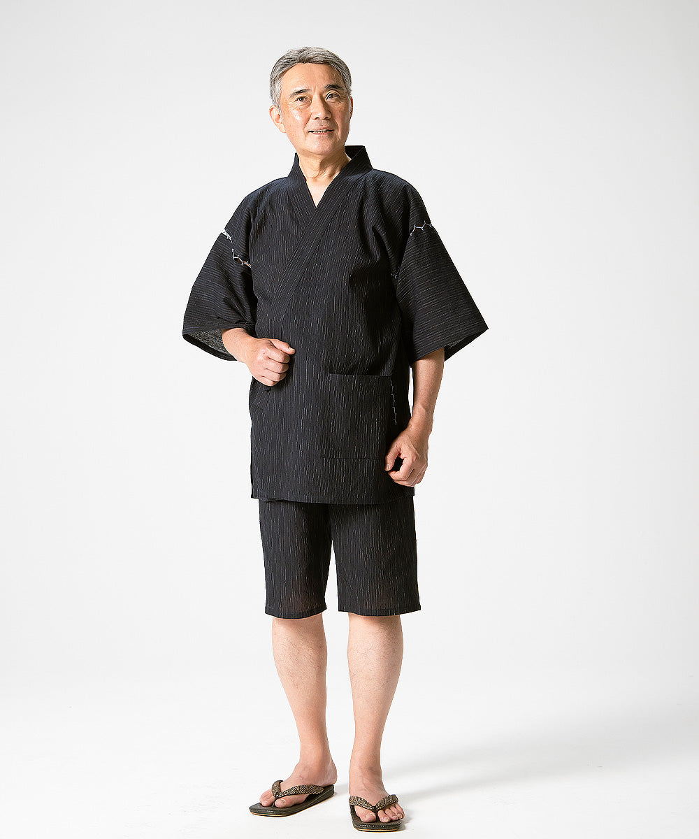 Omi Chijimi Kasuri-ori Jinbei – Breathable Summer Japanese Jinbei