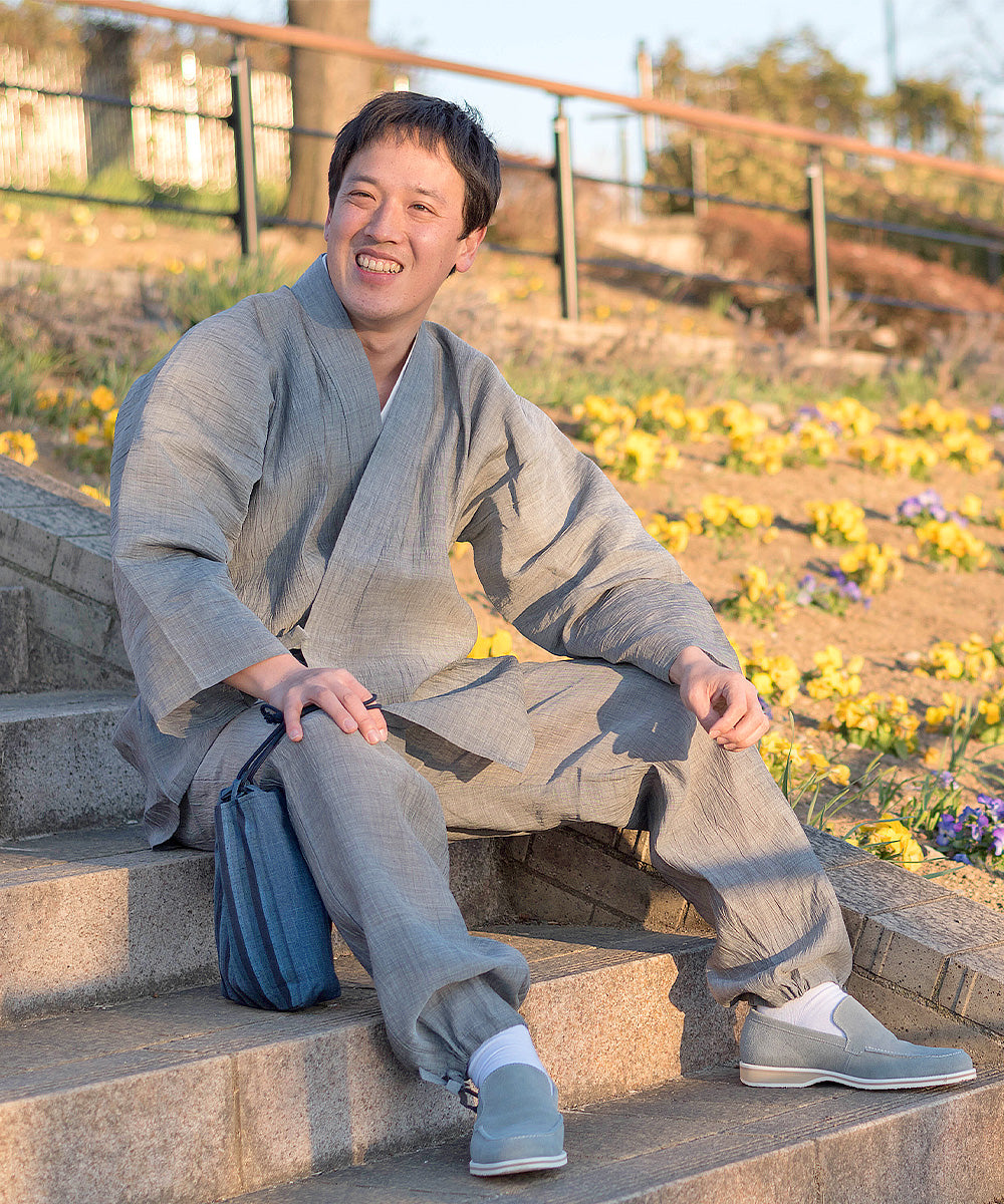 Ojiya Chijimi Hon'asa (Pure Ramie) Samue – Breathable Summer