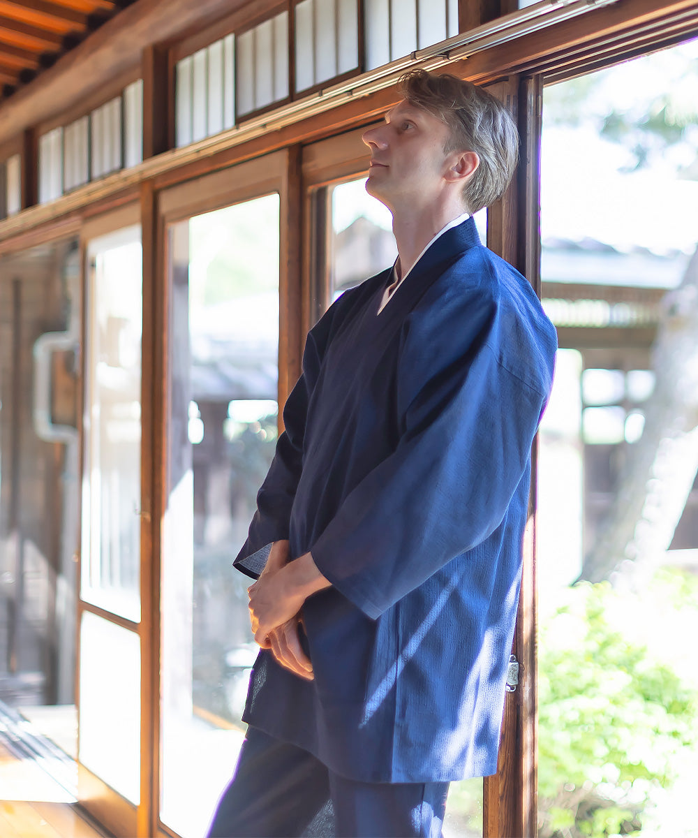 Cotton-Ramie Shijira Samue – Breathable Summer Japanese Samue in