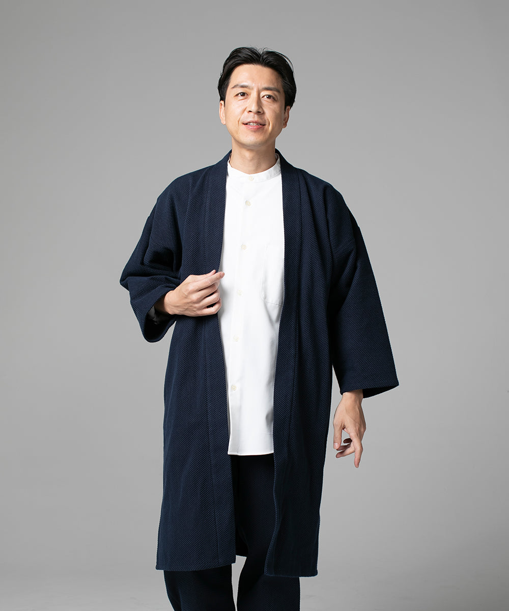 3027 Thick Yarn Sashiko-ori Long Haori / 100% Cotton – wasuianjapan
