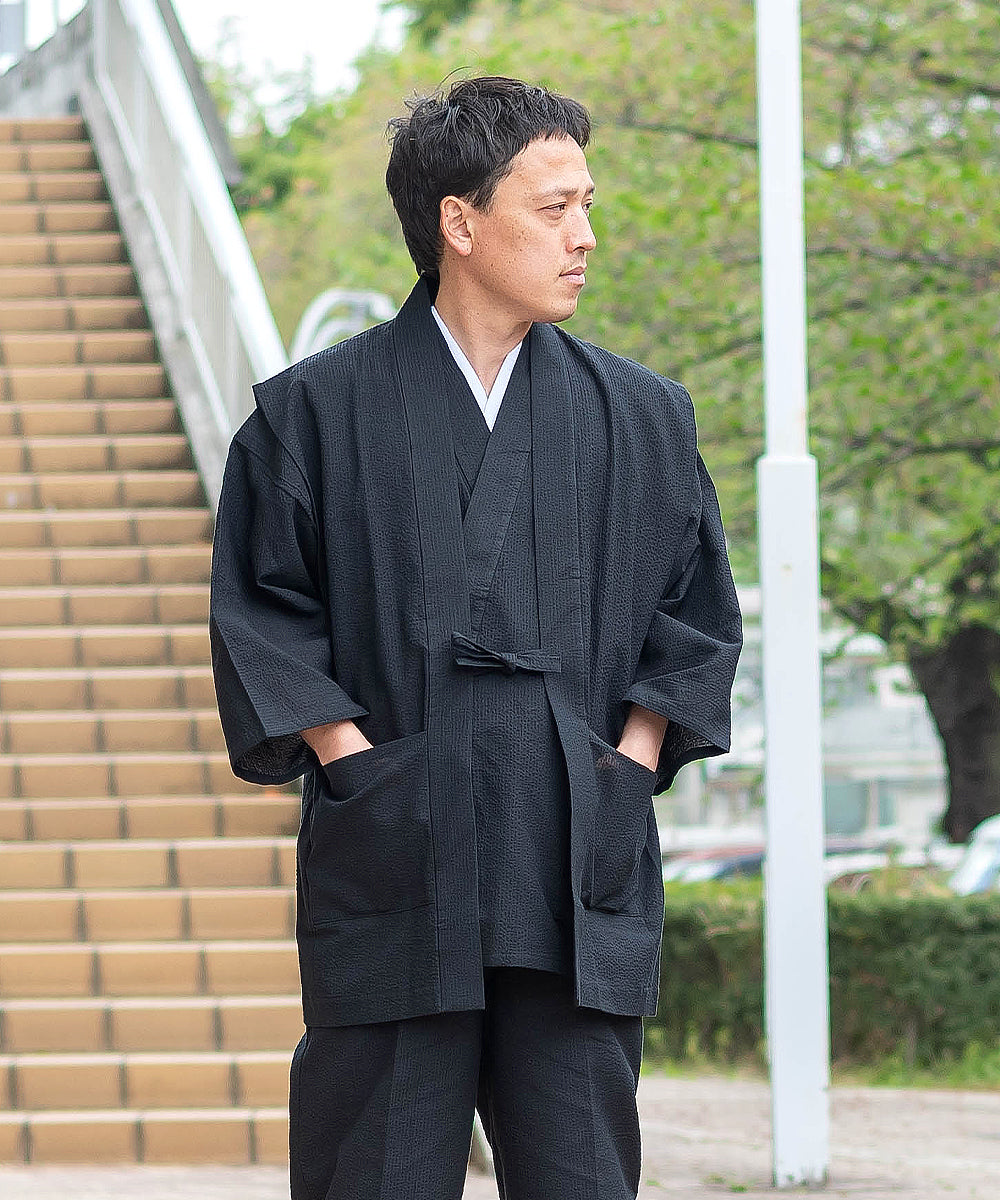 Cotton-Ramie Shijira Haori – Breathable Summer Japanese Haori