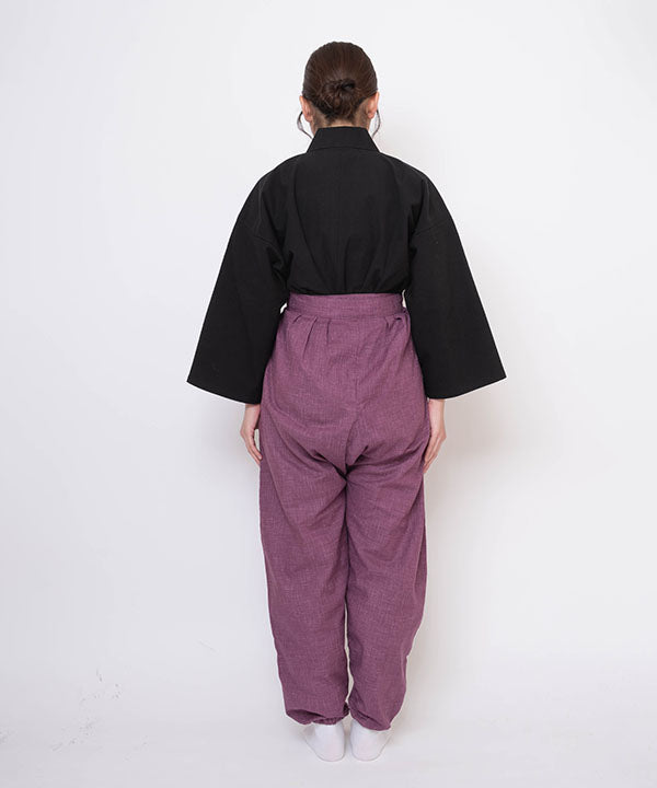 Kasuri Tsumugi Hakama-style Monpe – Japanese Work Pants in Cotton