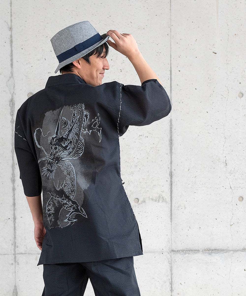 Ink Painting Jinbei – Authentic Japanese Jinbei in Cotton, Made in