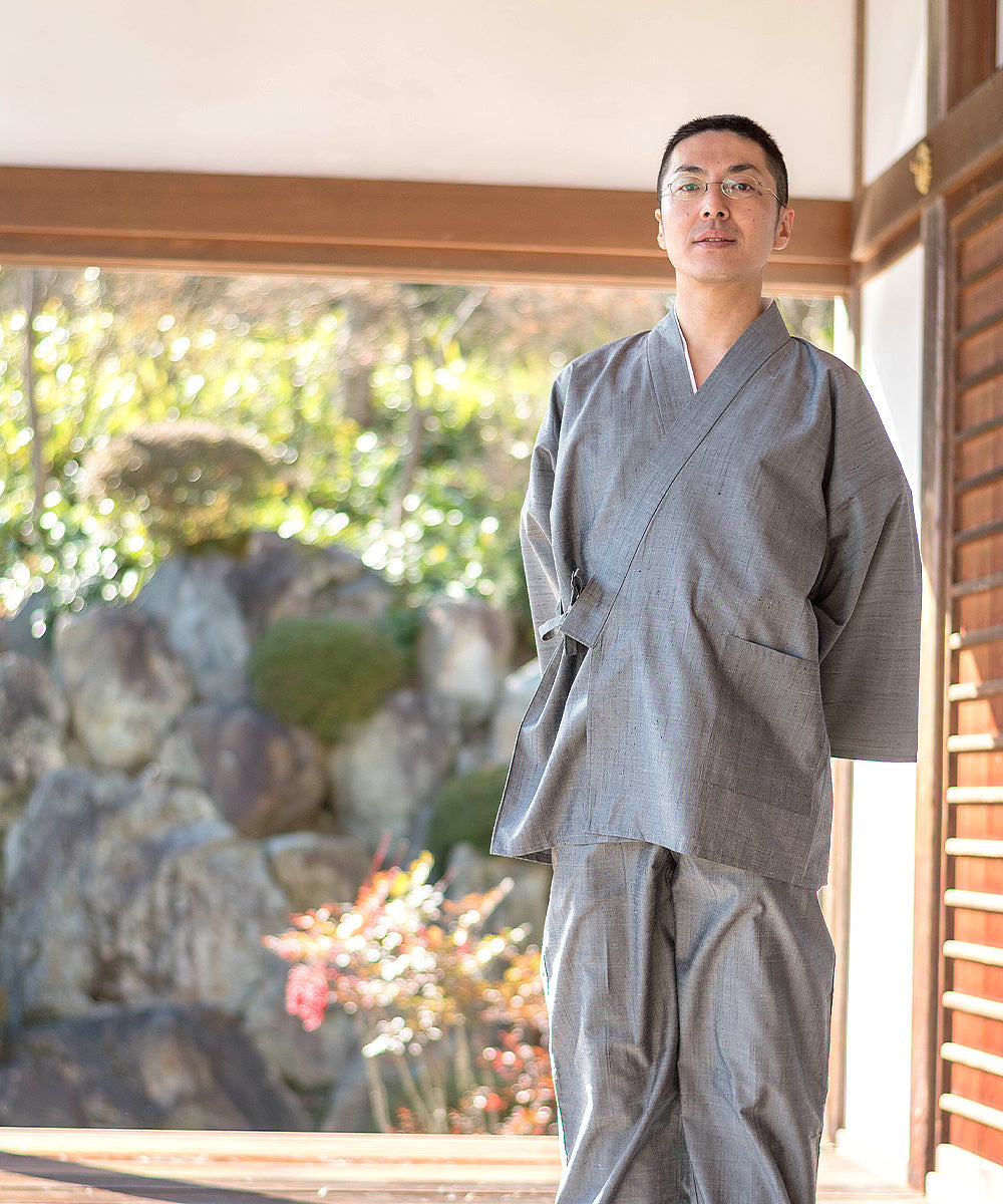Shoken (Pure Silk) Tsumugi Samue – Premium Japanese Samue in Silk
