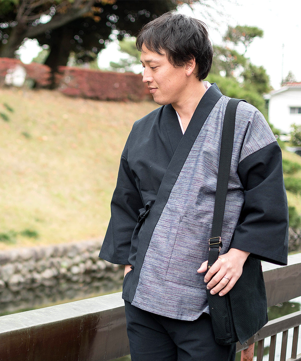 8022 Yokokasuri Design Samue / 100% Cotton